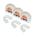 Protetor Bucal MKS - Simples (Pack com 3 + Estojos) TRANSPARENTE