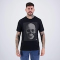 Camiseta Mcd Caveira Relevo - Masculina PRETO