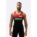 Camiseta Regata Hupi Kenya Pace - Masculina PRETO/VERMELHO