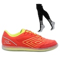 Kit Chuteira Futsal Umbro Br + Meião - Adulto VERMELHO/VERDE