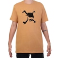 Camiseta Oakley Heritage Skull Tee Masculina - Bege e Preto PRETO/BEGE