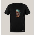 Camiseta Plus Size Masculina Prime Wss Brasil Tribal Essence PRETO