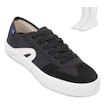 TÊNIS RAINHA RA24 VL 2500 CONFORT E MEIA RA24 VL 2500 - MASCULINO PRETO/BRANCO