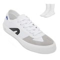 TÊNIS RAINHA RA24 VL 2500 CONFORT E MEIA RA24 VL 2500 - MASCULINO BRANCO/PRETO