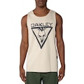 Camiseta Regata Masculina Oakley Skully Tank Wood Grey BEGE