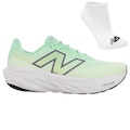 Kit New Balance Fresh Foam X 1080 V14 + Meia - Feminino VERDE/BRANCO