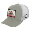 Boné Aba Curva Surf Alive Trucker California Republic Patch - Snapback - Adulto CINZA