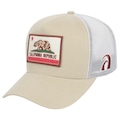 Boné Aba Curva Surf Alive Trucker California Republic Patch - Snapback - Adulto BEGE