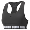 Top Puma Mid Impact Strong Bra - Feminino PRETO/BRANCO