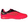 Chuteira Society Topper Futebol Forza Iii - Adulto CORAL/PRETO