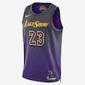 Camiseta Regata Nike Nba Los Angeles Lakers City Edition 2024/25 - Masculina ROXO/AMARELO