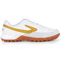 Chuteira de Futebol Society Topper Titanium X - Adulto BRANCO/AMARELO