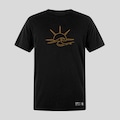 Camiseta Preta Plus Size Masculina Sunset Line Algodão Prime Wss PRETO