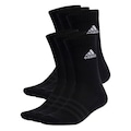 Kit Meias adidas Cushioned Sportswear Crew com 6 Pares - Adulto PRETO