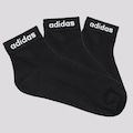 Kit Meiass adidas Ess Cano Médio 3 Pares Adulto PRETO