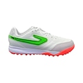 Chuteira Society Topper Maestro Club V - Adulto BRANCO/CORAL