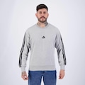 Blusão de Moletom Adidas 3S - Masculino CINZA
