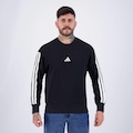 Blusão de Moletom Adidas 3S - Masculino PRETO