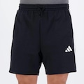 Bermuda Adidas 3S French Terry - Masculina PRETO