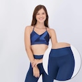 Conjunto Calça Legging e Top Area Azul Marinho AZUL ESCURO