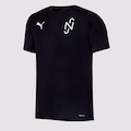 Camiseta Puma Neymar JR NJR Teamliga Core Juvenil Preta e Branca PRETO