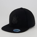 Boné Aba Reta Supercap Corinthians Americano - strapback - Adulto PRETO