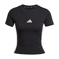 Camiseta adidas Essentials Três Listras Slim - Feminina PRETO