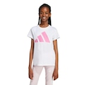 Camiseta adidas Essentials - Infantil BRANCO/ROSA
