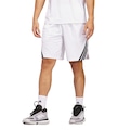 Shorts adidas Basquete Legends Três Listras - Masculina BRANCO/PRETO