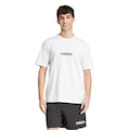 Camiseta adidas Essentials Linear Single Jersey - Masculina BRANCO/PRETO