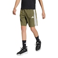 Short adidas Train Essentials Três Listras - Infantil VERDE/BRANCO