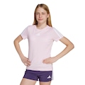 Camiseta Treino adidas Essentials Três Listras Infantil ROSA CLA/BRANCO