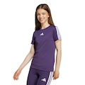Camiseta Treino adidas Essentials Três Listras Infantil ROXO/BRANCO