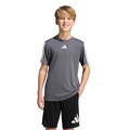 Camiseta adidas Train Essentials Três Listras Infantil CINZA/BRANCO
