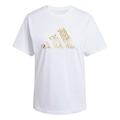 Camiseta Estampada Tech Metallic adidas - Feminina BRANCO