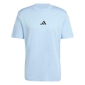 Camiseta adidas Malha Simples Essentials Small Logo - Masculina AZUL