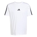 Camiseta Malha Simples Essentials Três Listras - adidas - Homem BRANCO