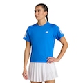 Camiseta adidas Club Três Listras Tennis Climacool - Feminina AZUL CLARO