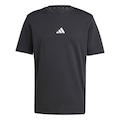 Camiseta adidas Malha Simples Essentials Small Logo - Masculina PRETO