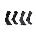Meia Cano Médio de Ciclismo Free Force - 2 Unidades - Masculina PRETO/CINZA