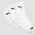 Meia Puma - 3 Pares - Unissex BRANCO