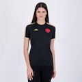 Camisa Kappa Vasco Supporter Gold - Feminina PRETO