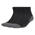 Kit Meiasadidas Cano Médio Essentials Climacool Quarter com 3 Pares Adulto PRETO/CINZA
