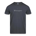Camiseta Champion Manga Curta Malhão Script Peppercorn - Masculina CINZA ESCURO