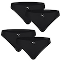 Calcinha Puma Corte a Fio - Feminina - 4 Unidades PRETO