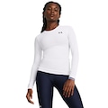 Camiseta Manga Longa de Compressão Under Armour HeatGear - Feminina BRANCO