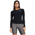 Camiseta Manga Longa de Compressão Under Armour HeatGear - Feminina PRETO