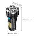 Kit Lanterna Tática DK Potente Alto Brilho + Lanterna Led de Cabeça Profissional Recarregável PRETO