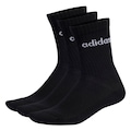 Kit Meias Linear Crew Cushioned com 3 Pares - Adulto PRETO