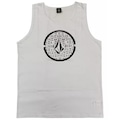 Camiseta Regata Volcom Circle Texture SM25 - Masculina BRANCO
